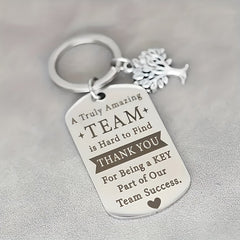 Personalized Stainless Steel Keychain Gift for Teammates