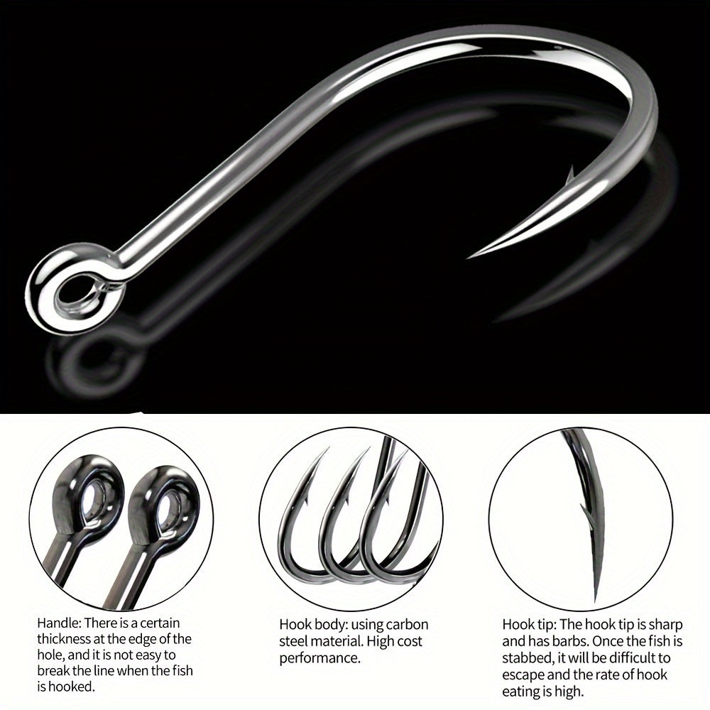 100pcs 3 12 Barbed Fishing Hook Carbon Steel Sharp Hooks Fishing Accessories
