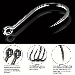 100pcs 3 12 Barbed Fishing Hook Carbon Steel Sharp Hooks Fishing Accessories