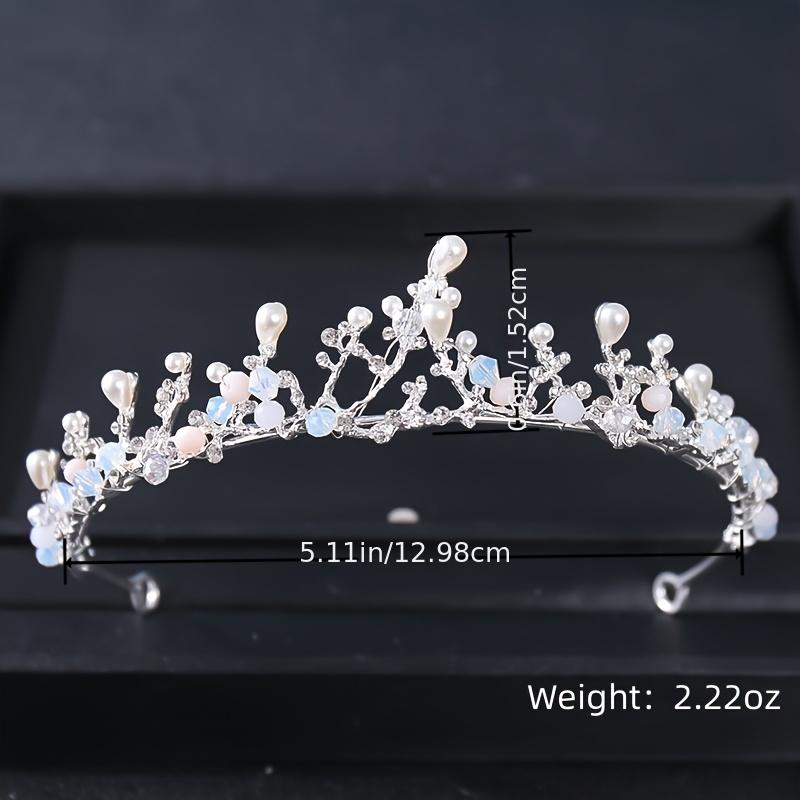 Flower Girl Pearl Headband Crystal Wedding Tiara Hair Piece