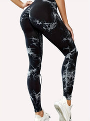 Tie Dye Yoga Leggings High Stretch Seamless High Waist Fitness Pants