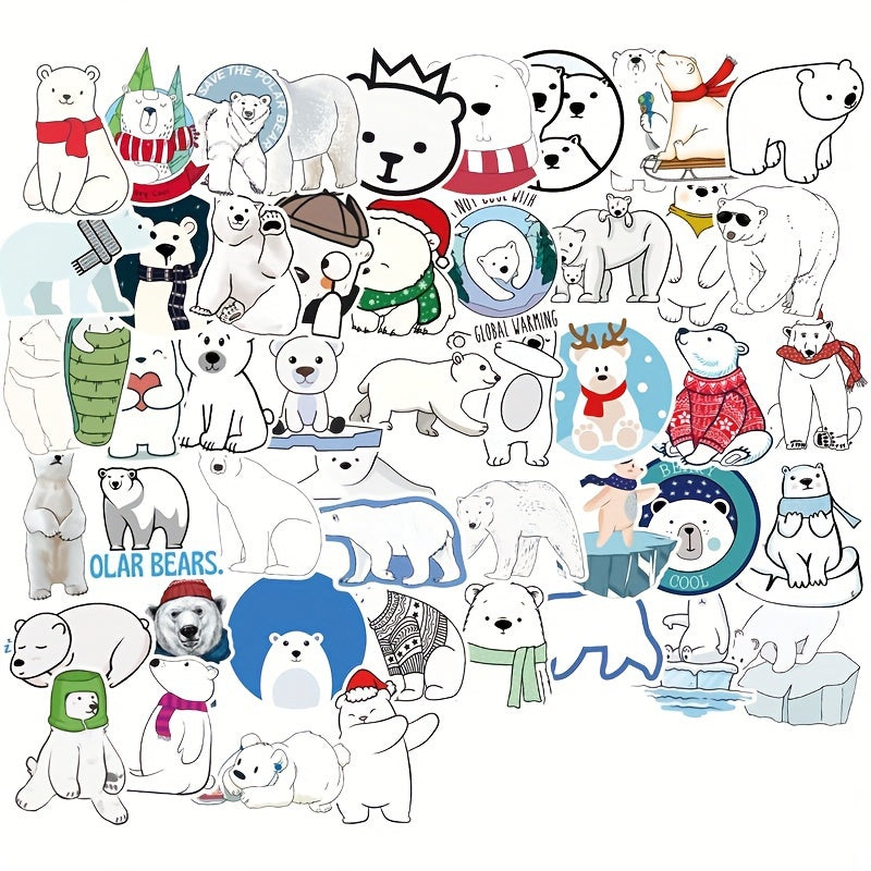 50pcs Animals Zoo Stickers Scrapbook Journal DIY Bear Sticker