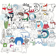50pcs Animals Zoo Stickers Scrapbook Journal DIY Bear Sticker
