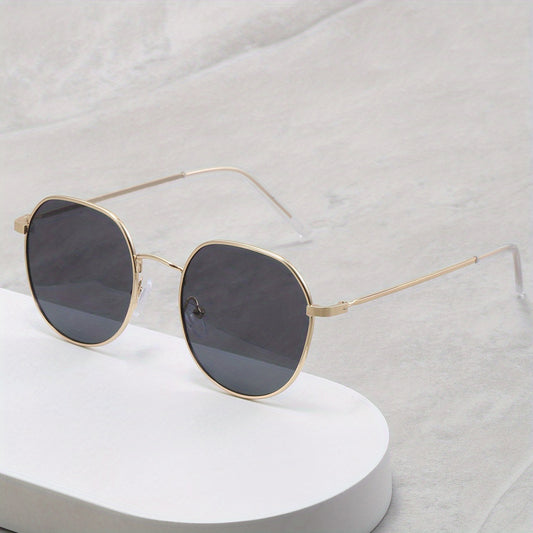 Round Metal Sunglasses UV400 Anti Glare Glasses