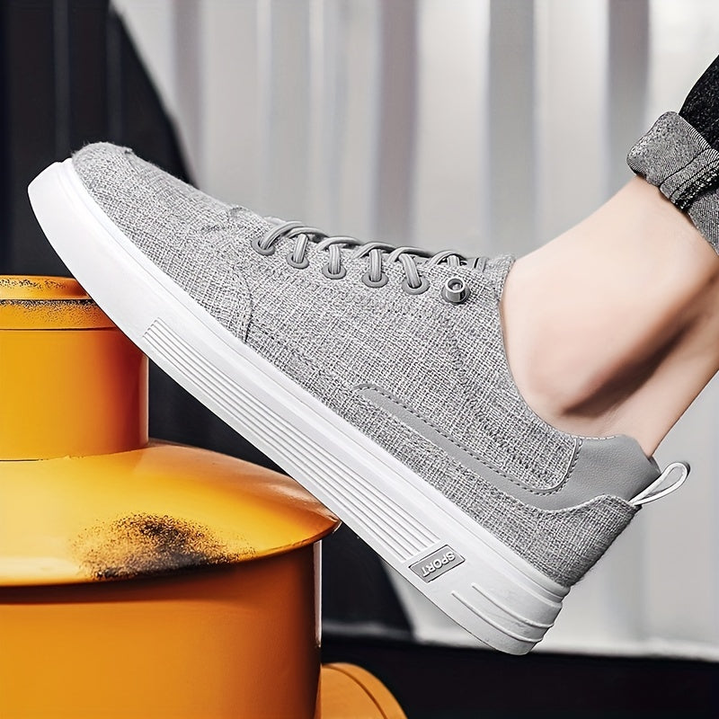 Men's Canvas Lace-up Skate Shoes with Traction