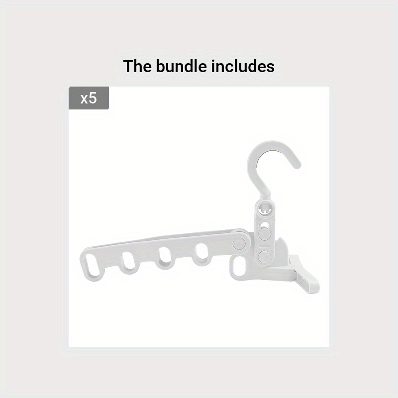 Foldable 5 Hole Clothes Drying Rack Portable Travel Clothes Hanger