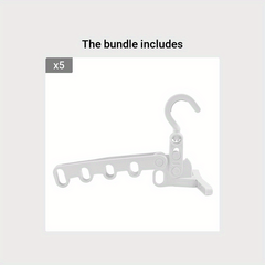 Foldable 5 Hole Clothes Drying Rack Portable Travel Clothes Hanger