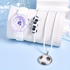 3pcs LED Sports Watch Set for Boys Soccerthemed