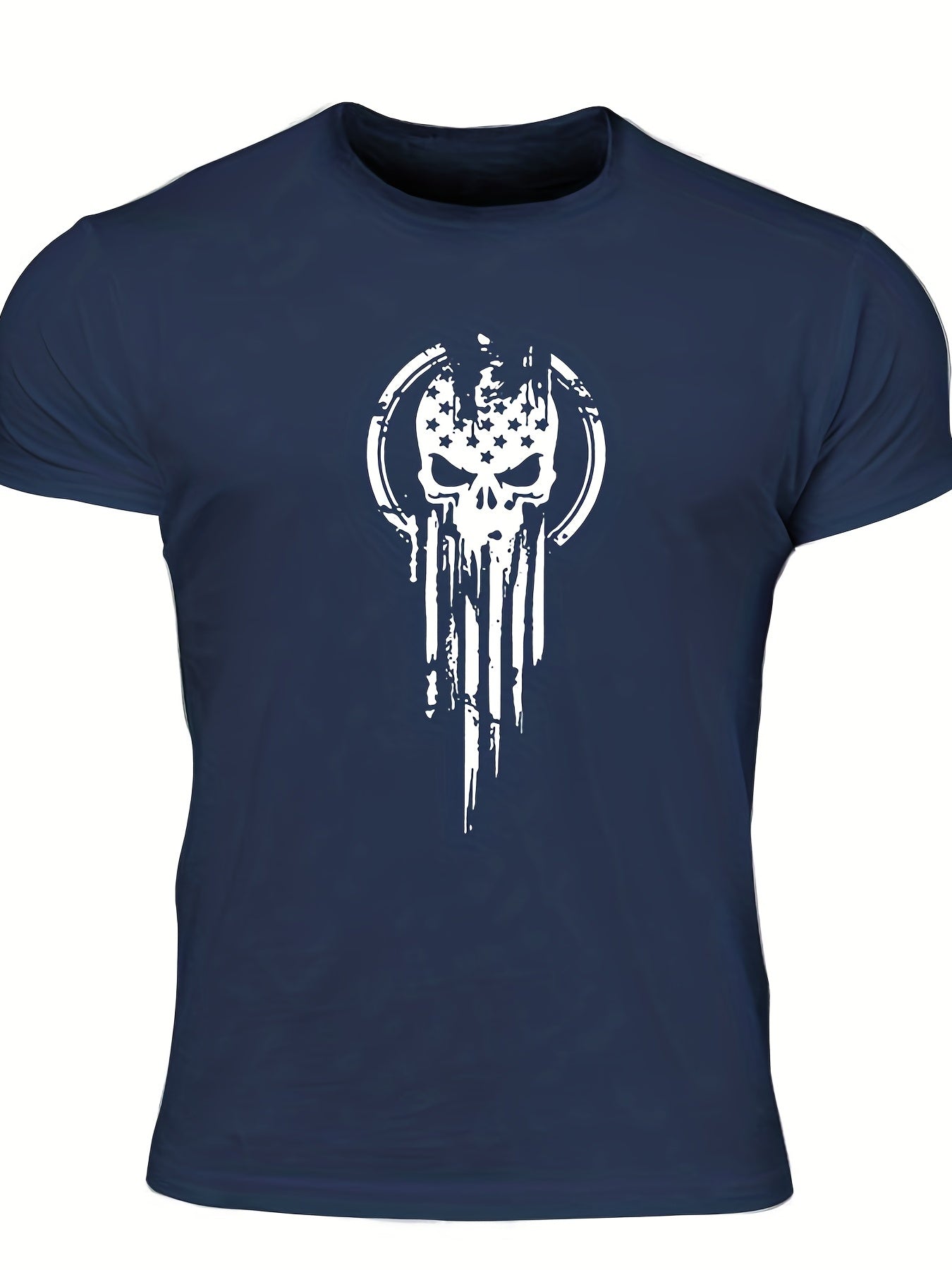 Vintage Skull Graphic T-Shirt for Men Comfortable Crew Neck Tee