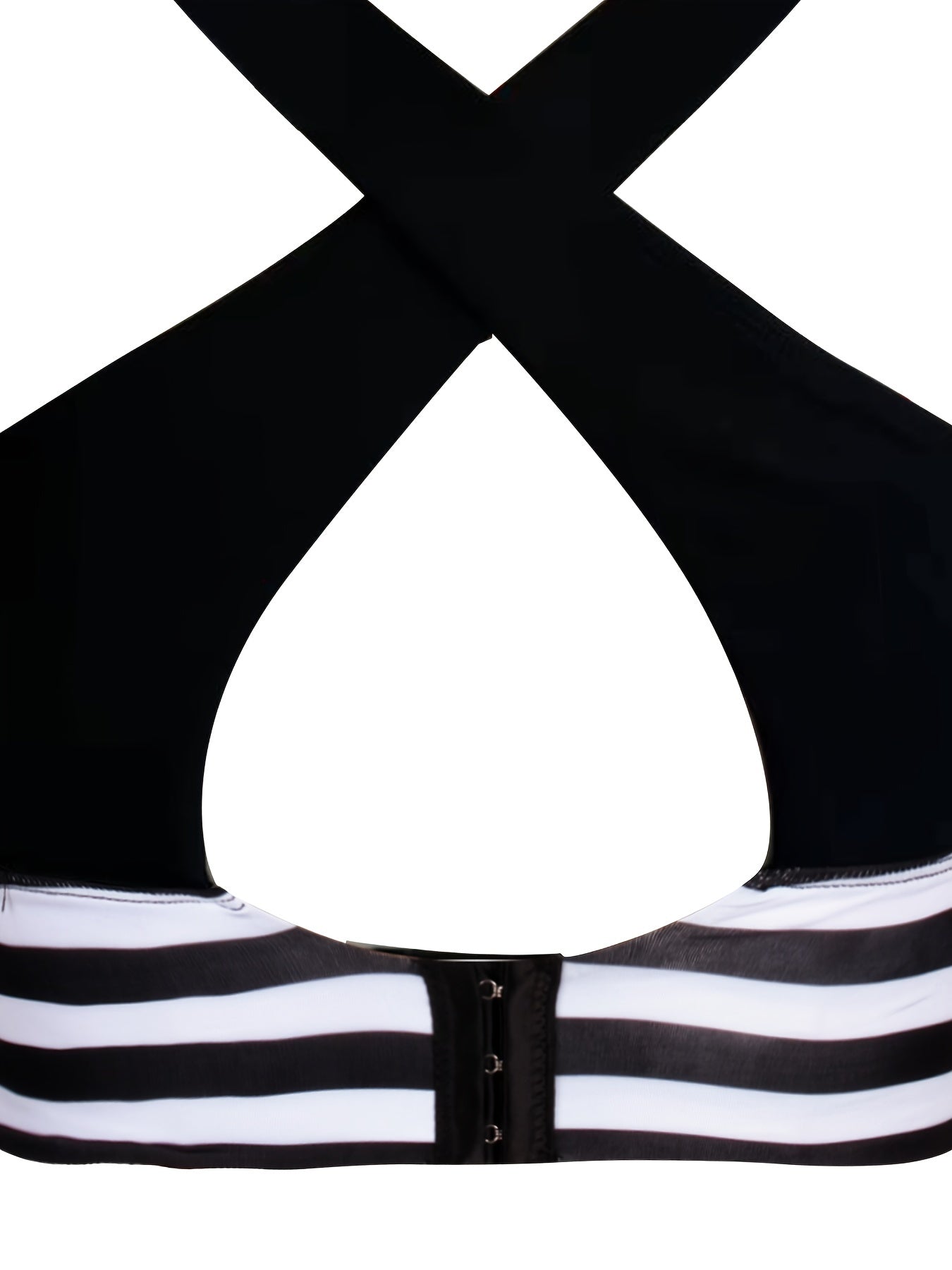 Women's Striped Cross Back Active Yoga Bra