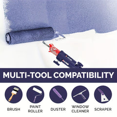 Roller Brush Gripper Clamp Adaptor Paint Rod Connector Tool