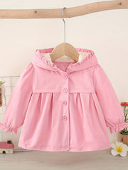 Girls Fleece Jacket Hooded Windbreaker Infant Outwear Clothes