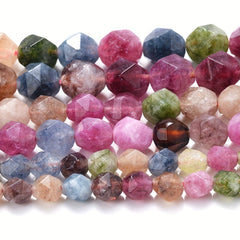 6 8 10mm Faceted Natural Stone Beads for DIY Jewelry Making