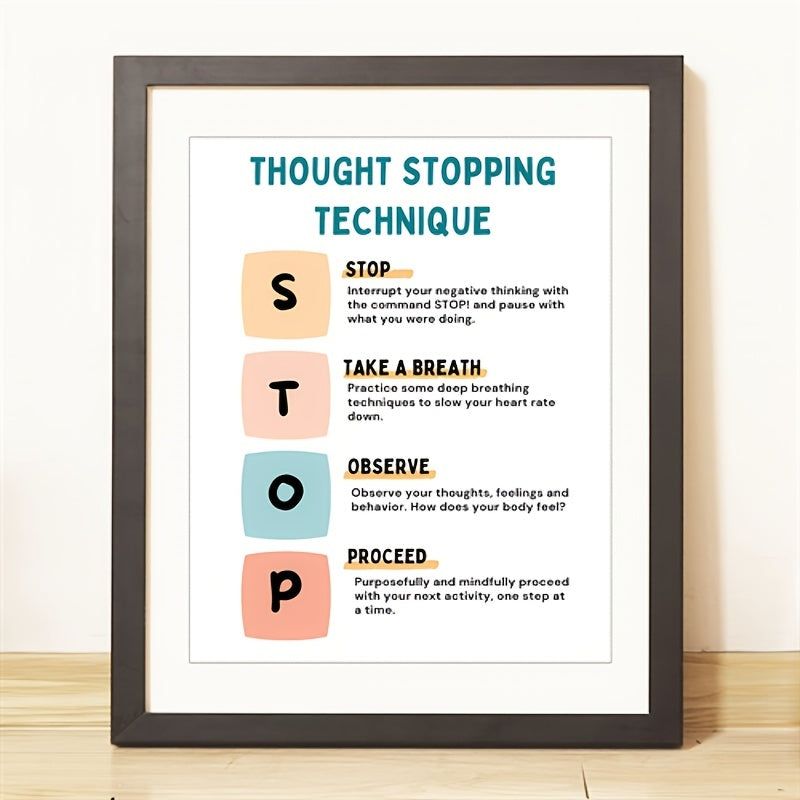 Mindfulness Therapy Office Decor for Calming Down - Mental Health Coping Skills