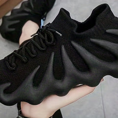 Women's Breathable Knit Sneakers Casual Lace Up Outdoor Shoes