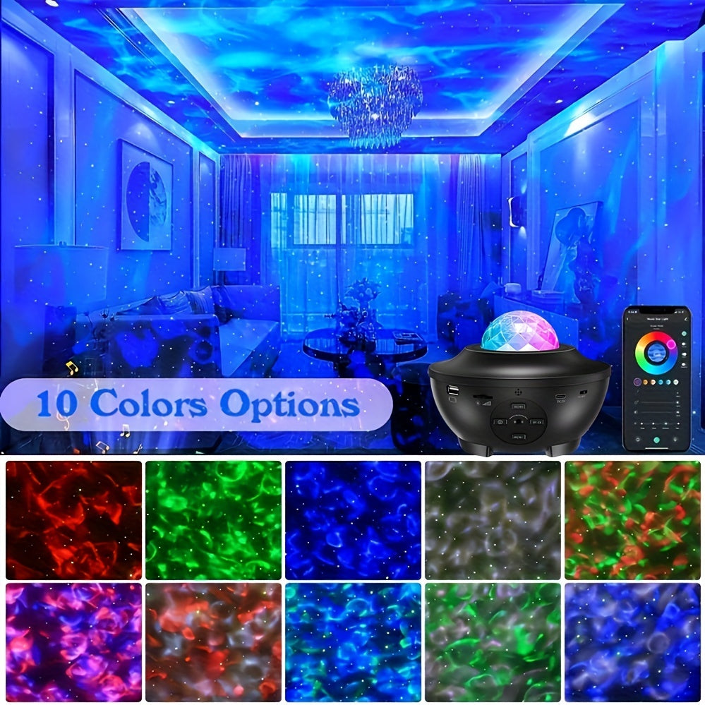 Star Projector Night Light with Remote, Music Speaker, Timer - For Baby, Kids