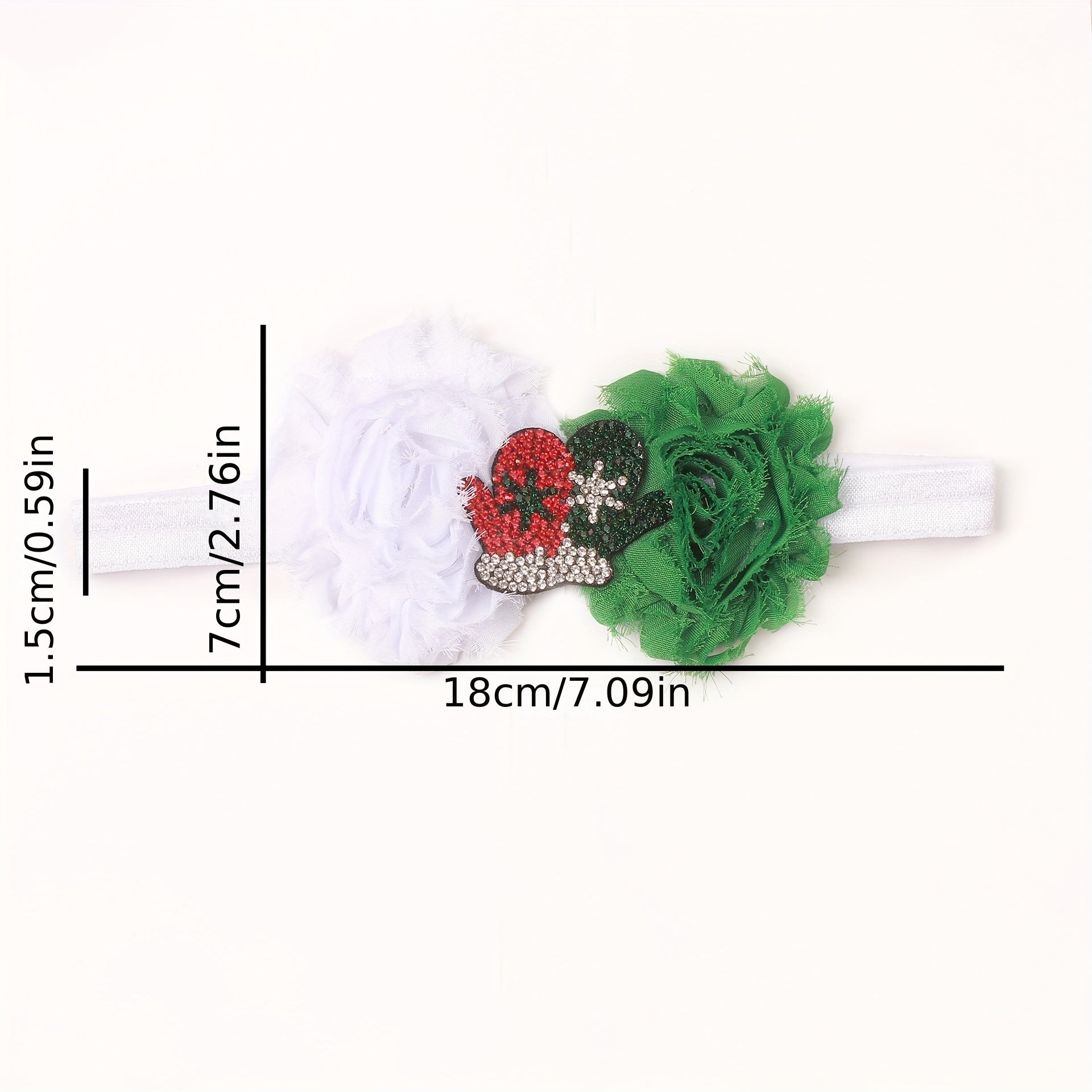 Christmas Floral Baby Headband For 0-2 Year Olds