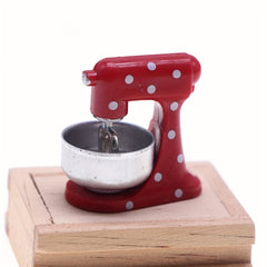 Mini Red Mixer Model for Dollhouse Kitchen Baking Props