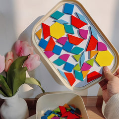 250pc Magnetic Geometric Puzzle Building Blocks for Kids - Back to School Gift