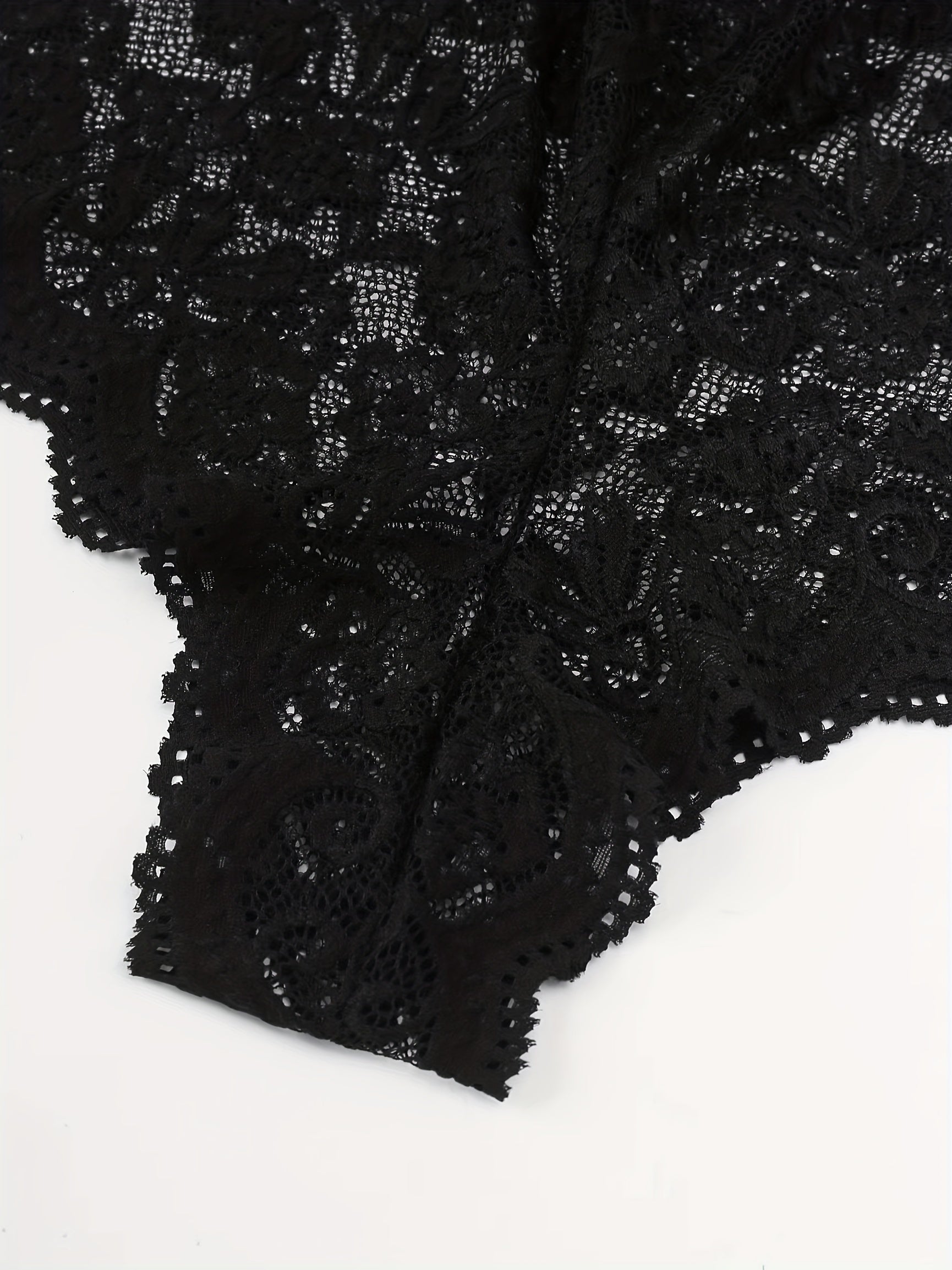 Floral Lace Lingerie Set Bra & Mesh Panties Sexy Underwear
