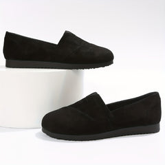 Women's Solid Flat Loafers Comfy Slip On Shoes