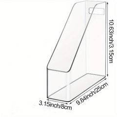 Acrylic Desk Storage Box Magazine File Rack Plastic Paper Tray