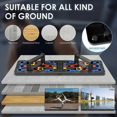Foldable 20-in-1 Push Up Board Chest Muscle Exercise Equipment