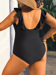 Modest Ruffle One Piece Swimsuit