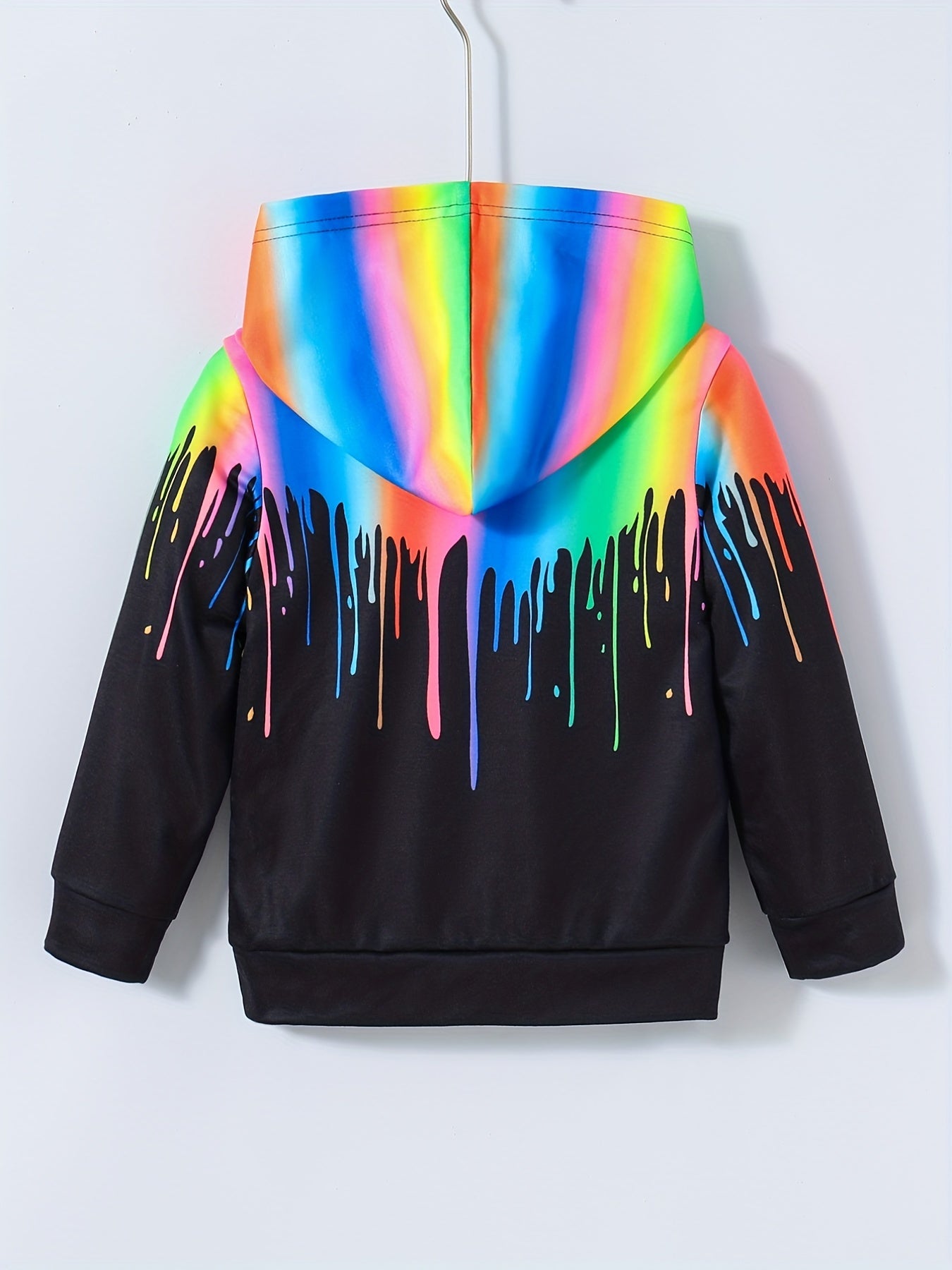 Colorful Print Boys Hooded Sweatshirt for Spring Fall