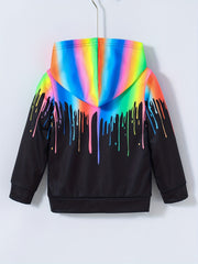 Colorful Print Boys Hooded Sweatshirt for Spring Fall