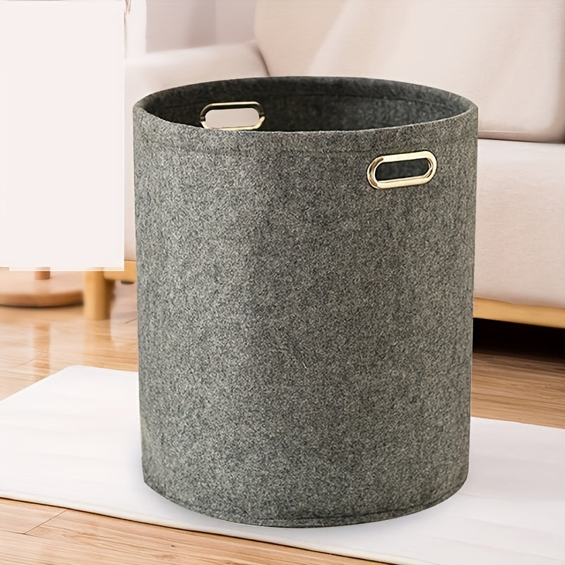 Large Capacity Solid Laundry Bag Portable Double Handle Foldable Storage Bucket