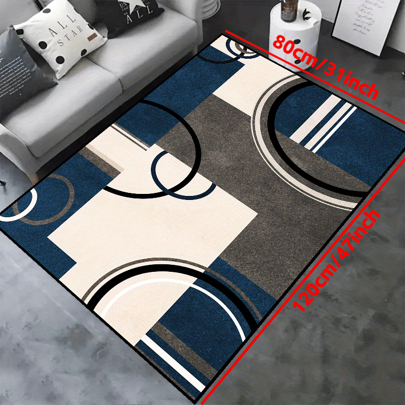 Geometric Non Slip Rug for Living Room Bedroom Nursery Patio Garden