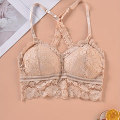 Floral Lace Wireless Bra Push Up Everyday Bra