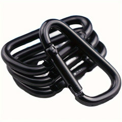 6pcs D Ring Keychain Clip Aluminum Alloy Snap Hook Buckle Keyring