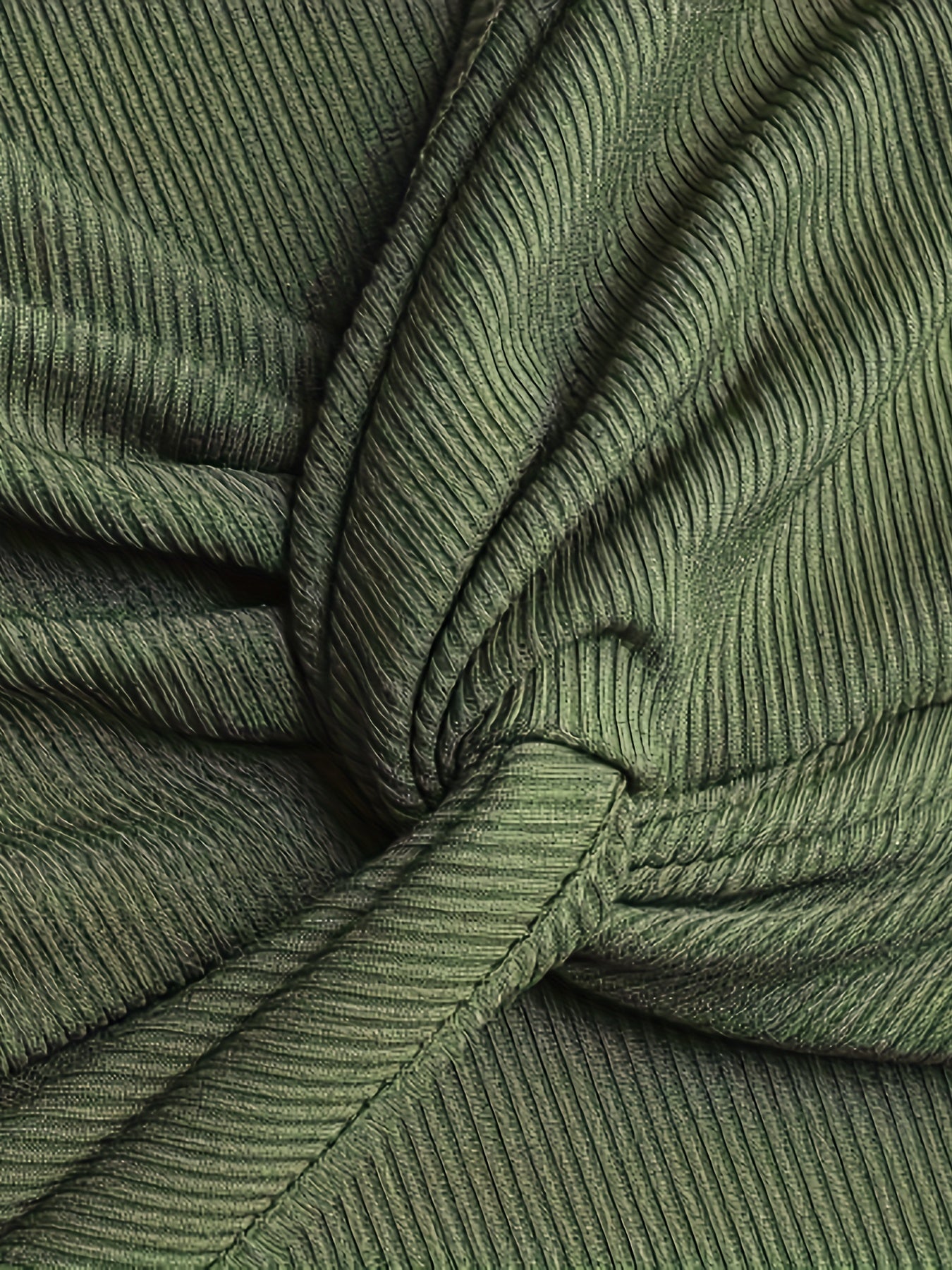 Ribbed Twist Front V Neck Vest Top