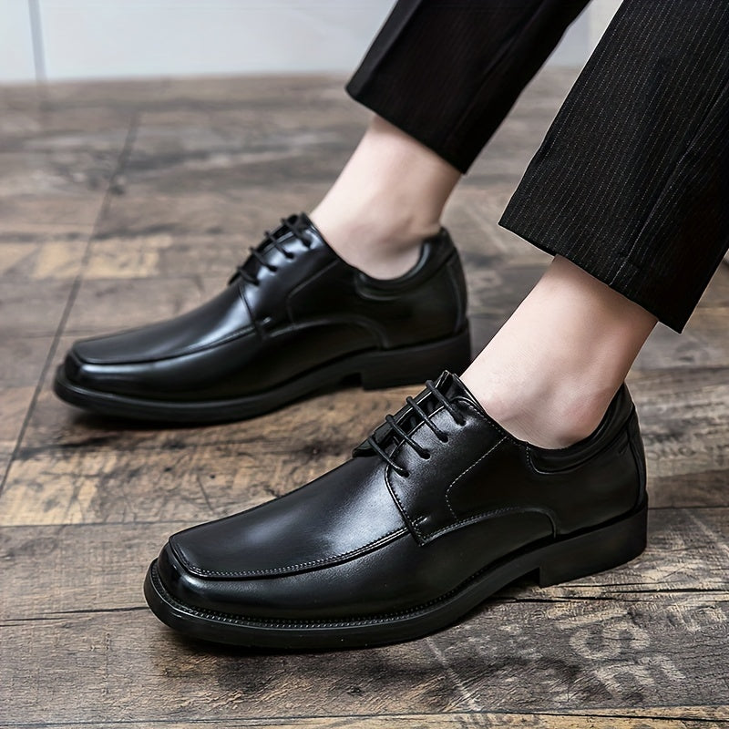 Men's Square Toe Derby Shoes Lace up Front Office Business Formal