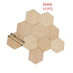 Hexagonal DIY Wood Chips Hexagon Blank Wood Chips Embellishments