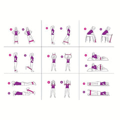 4-Piece Yoga Resistance Band Set with Stretch Strap for Hip Thigh Leg Training