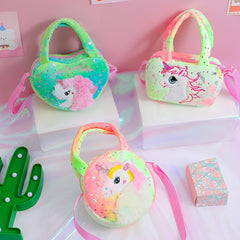 Girls Unicorn Pattern Shoulder Bag