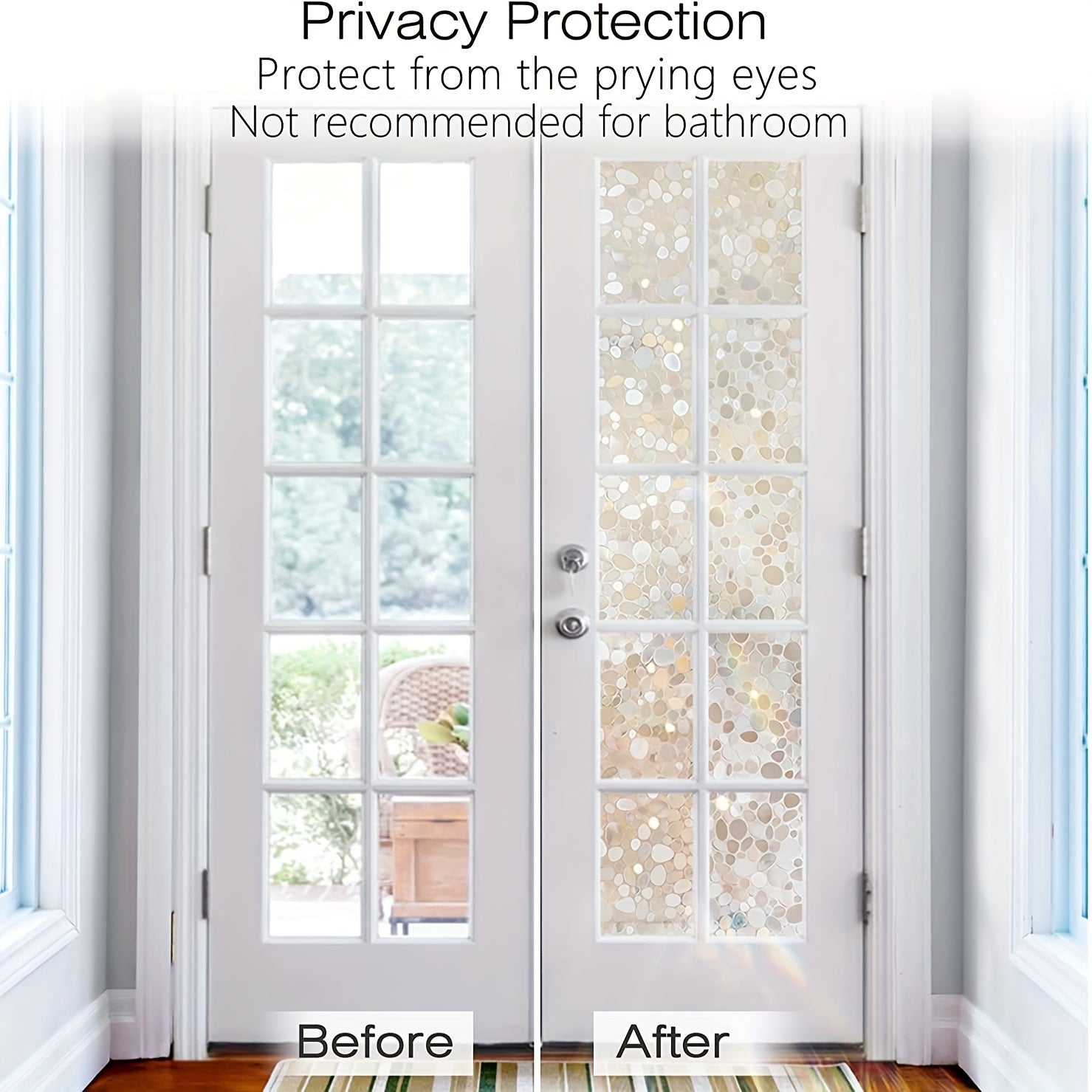 Privacy Window Film Decorative UV Blocking Cling Coverings