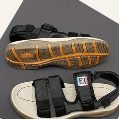 Men's Hook and Loop Slide Sandals with Rubber Soles