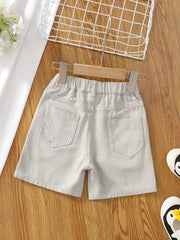 Girls' Comfy Casual Shorts with Pockets - Kids Outfit