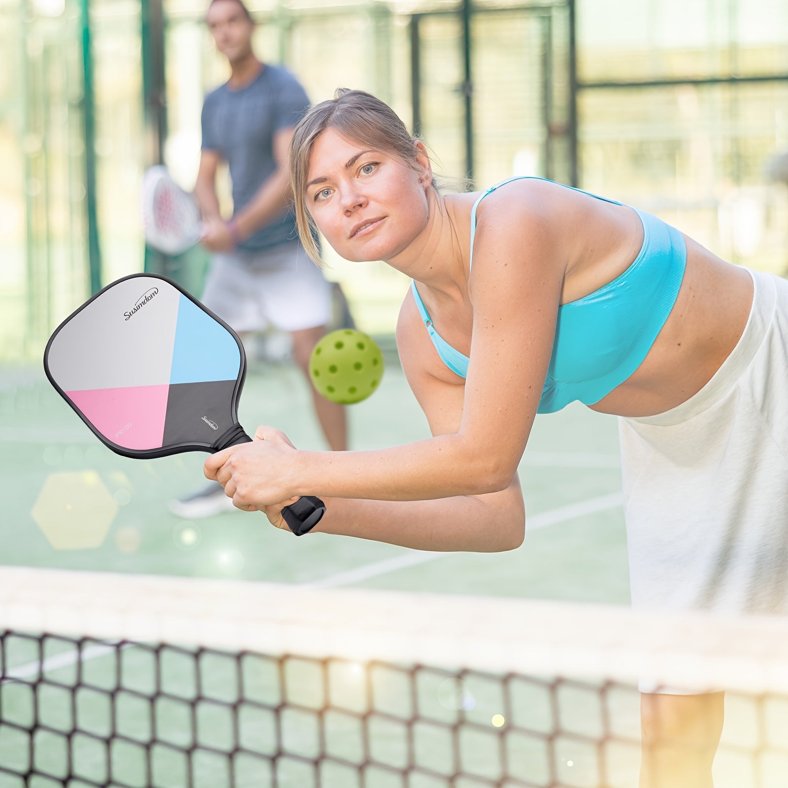 Pickleball Paddle Set 2pcs Racket 4pcs Ball Bag 1pc