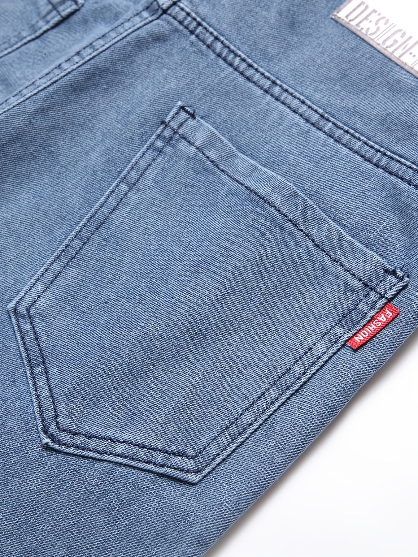 Slim Fit Raw Trim Jeans Mens Distressed Denim Pants