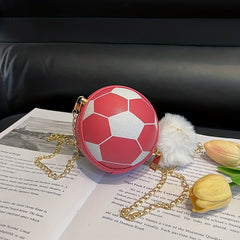 Kids Mini Football Crossbody Bag Plush Bag Charm Coin Bag Wallet