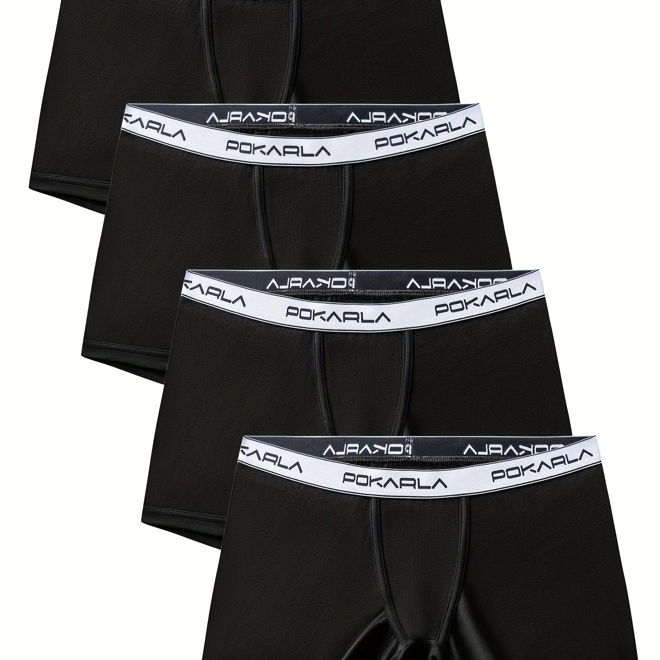 4 Pack Plus Size Double Layered Crotch Boxer Briefs Set