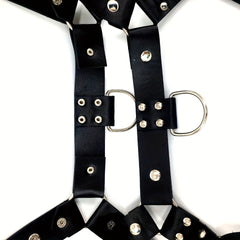 Men's PU Leather Body Strap Dress Up Belt Clothing Hanging Strap