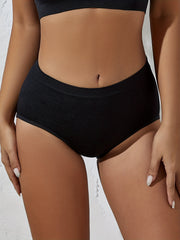 6pc Textured Briefs Comfy & Stretchy Intimates Panties Women's Underwear
