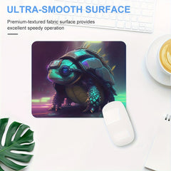 Cyber Style Turtle Mouse Pad - Non-Slip Rubber Pad