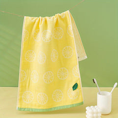 Lemon Pattern Hand Towel Quick Drying Soft Cotton Bathroom Towel